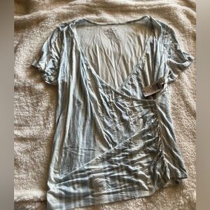 BNWT Women's Torrid Blue and White Stripe Top